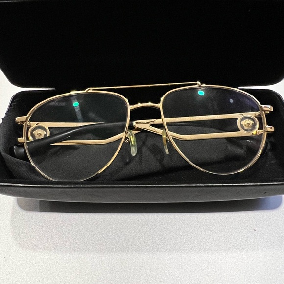 Versace Gold Aviator Glasses - Picture 1 of 4